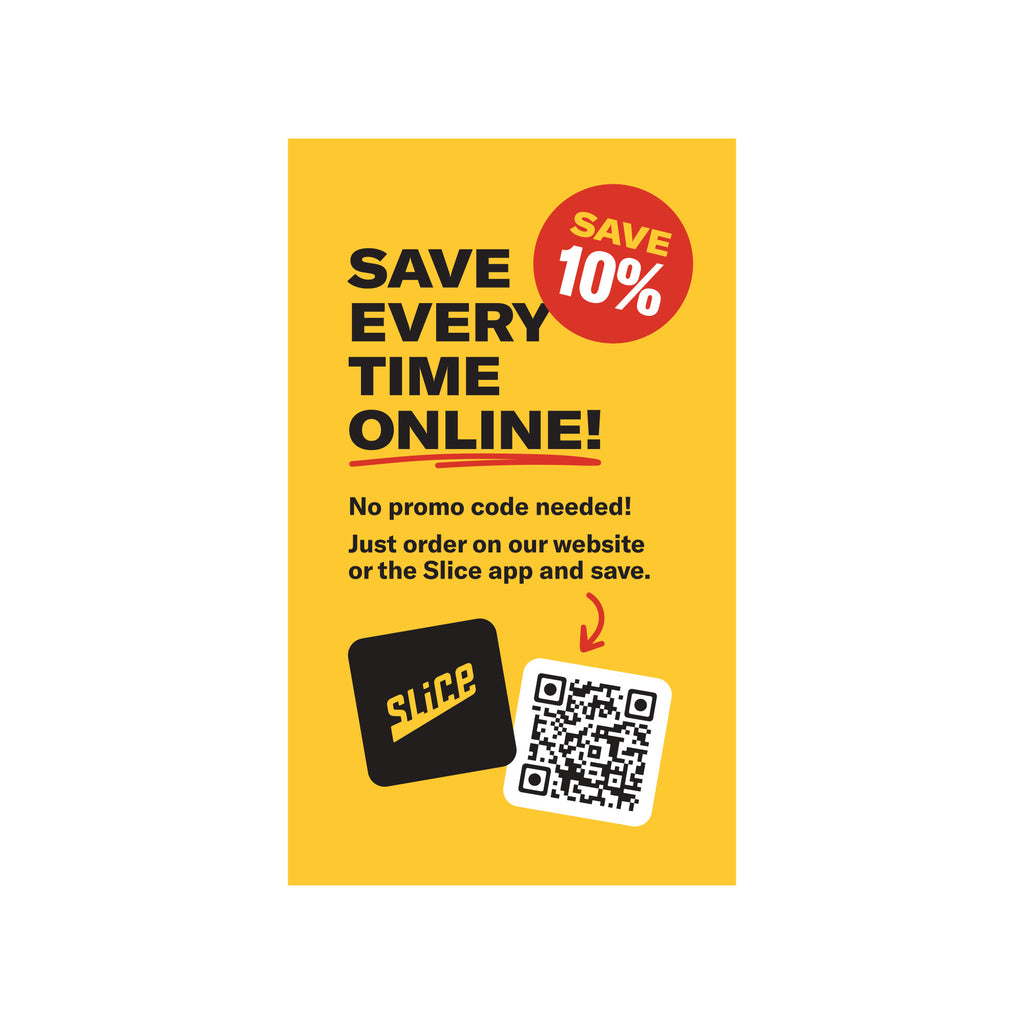 10% Off Online Ordering Counter Cards (Qty. 10)